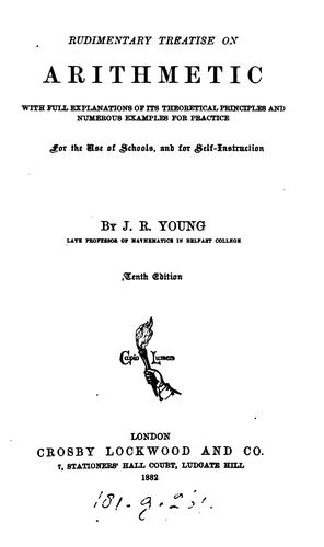 Cover for Rudimentary treatise on arithmetic