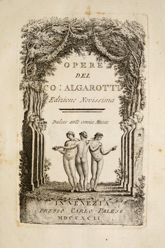 Cover for Opere del conte Algarotti