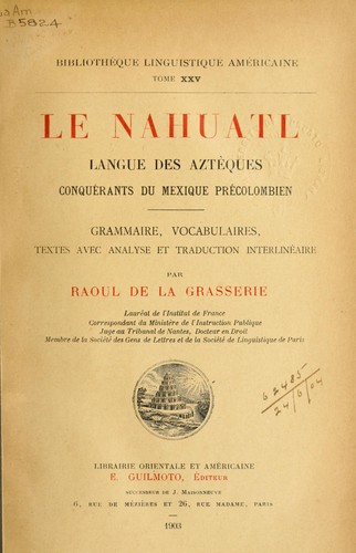 Cover for Le Nahuatl