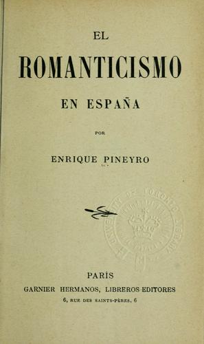 Cover for El romanticismo en España