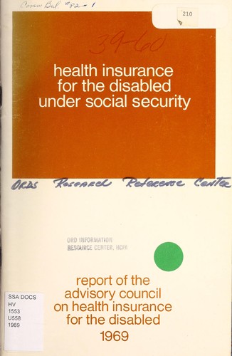 Cover for Health insurance for the disabled under social security