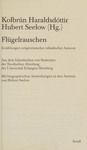 Cover for Flügelrauschen.