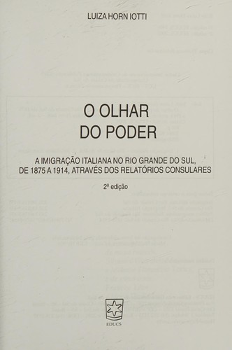 Cover for O olhar do poder