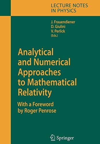Cover for Analytical and Numerical Approaches to Mathematical Relativity