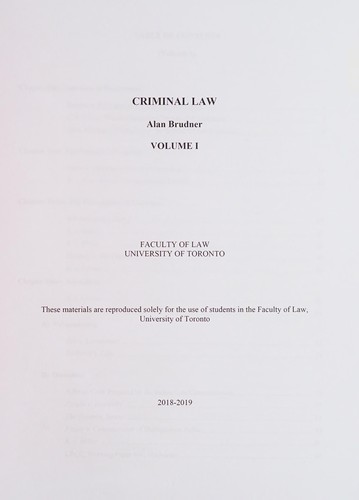 Cover for Criminal law