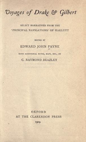 Cover for Voyages of Drake & Gilbert