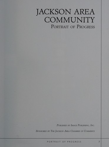 Cover for Jackson area community