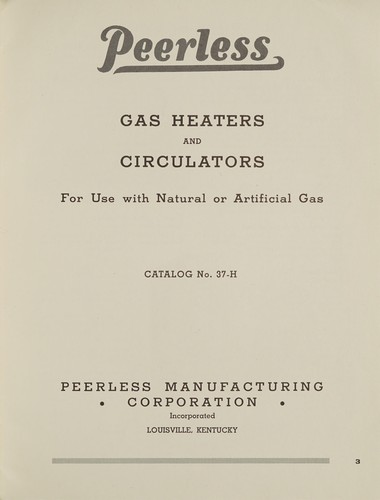 Cover for Peerless gas heaters and circulators