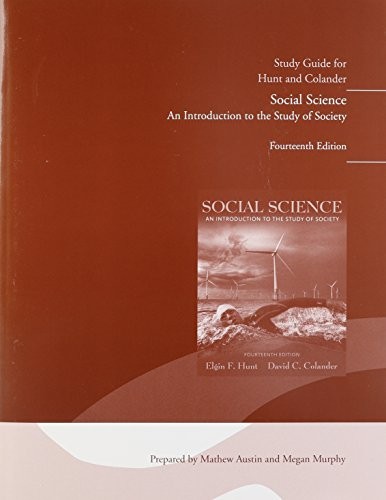 Cover for Study Guide for Social Science: An Introduction to the Study of Society