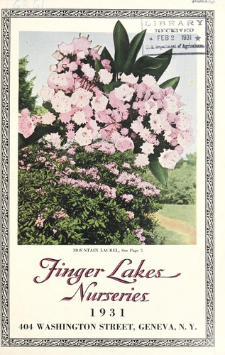 Cover for Finger Lakes Nurseries, 1931 [catalog]