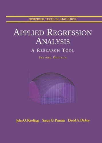 Cover for Applied Regression Analysis: A Research Tool (Springer Texts in Statistics)