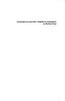 Cover for Dynamique de pauvreté, inégalité et urbanisation au Burkina Faso