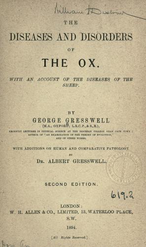 Cover for diseases and disorders of the ox