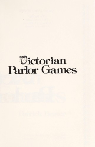 Cover for Victorian parlor games