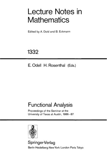 Cover for Functional analysis