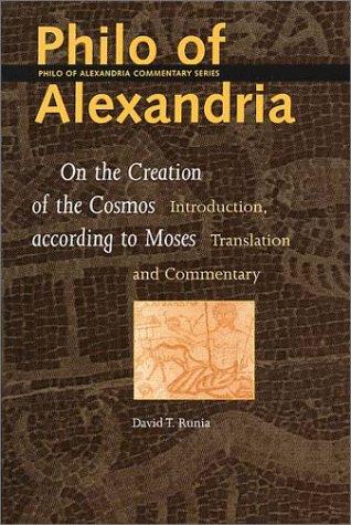 Cover for On the creation of the cosmos according to Moses