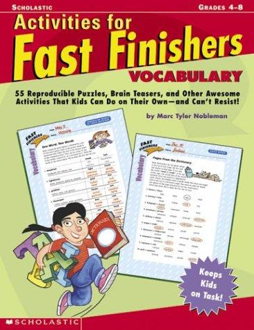 Cover for Activities For Fast Finishers: Vocabulary