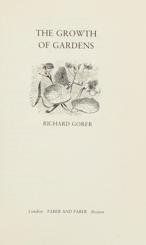 Cover for The growth of gardens