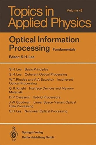Cover for Optical Information Processing: Fundamentals (Topics in Applied Physics)