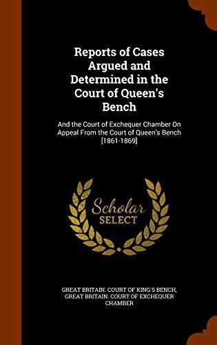 Cover for Reports of Cases Argued and Determined in the Court of Queen's Bench