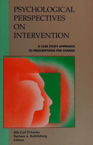 Cover for Psychological perspectives on intervention