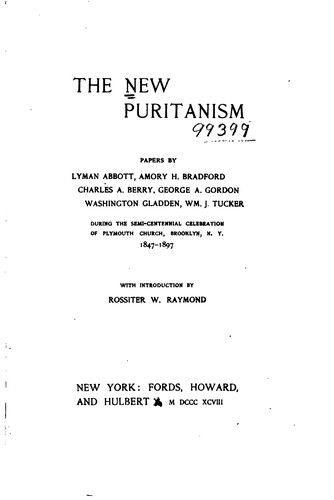 Cover for The New Puritanism