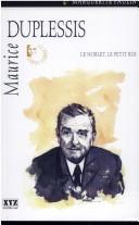 Cover for Maurice Duplessis