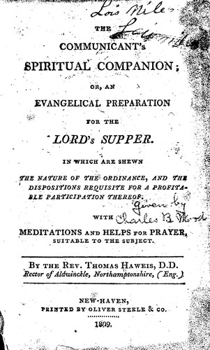 Cover for The communicant's spiritual companion
