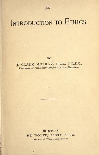 Cover for An introduction to ethics.