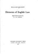 Cover for Elements of English law