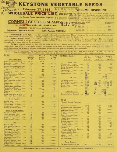 Cover for Keystone vegetable seeds