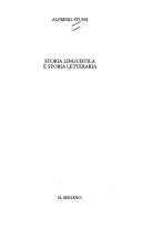 Cover for Storia linguistica e storia letteraria