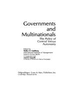 Cover for Governments and multinationals