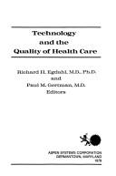 Cover for Technology and the Quality of Health Care