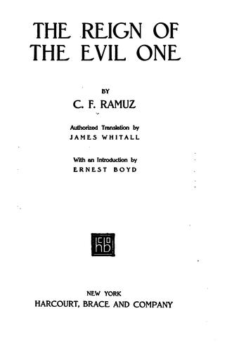 Cover for The reign of the evil one