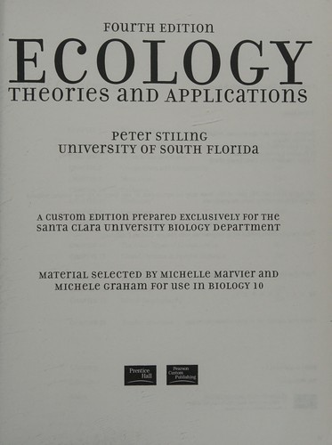 Cover for Ecology