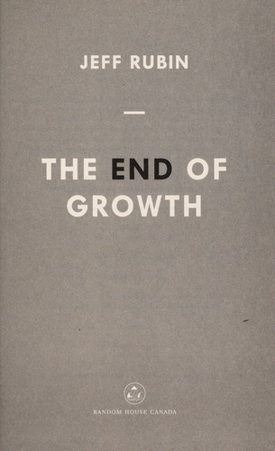 Cover for The end of growth