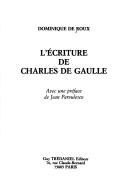 Cover for L' écriture de Charles de Gaulle