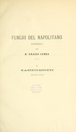 Cover for Funghi del Napolitano.