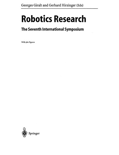 Cover for Robotics Research