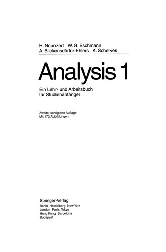 Cover for Analysis 1