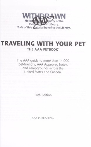 Cover for Traveling with your pet