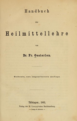 Cover for Handbuch der Heilmittellehre