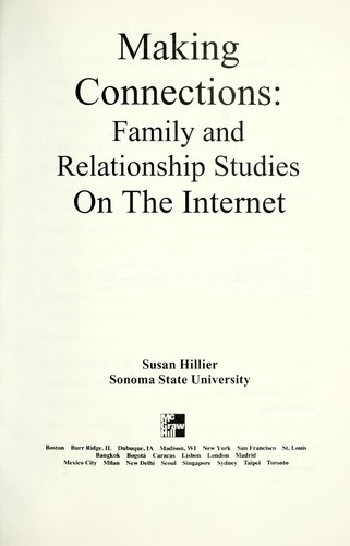 Cover for Making connections