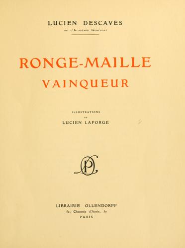 Cover for Ronge-maille vainqueur.