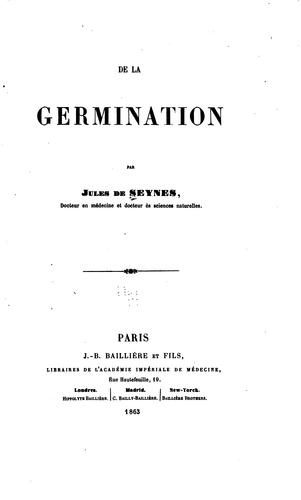 Cover for De la germination