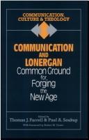 Cover for Communication and Lonergan
