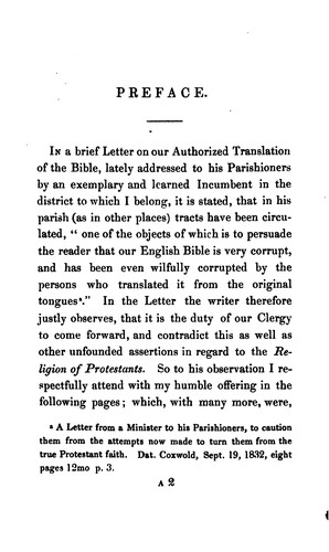 Cover for An authentic account of our authorized translation of the holy Bible and of the translators
