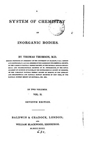 Cover for A system of chemistry of inorganic bodies.