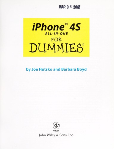 Cover for iPhone 4S all-in-one for dummies